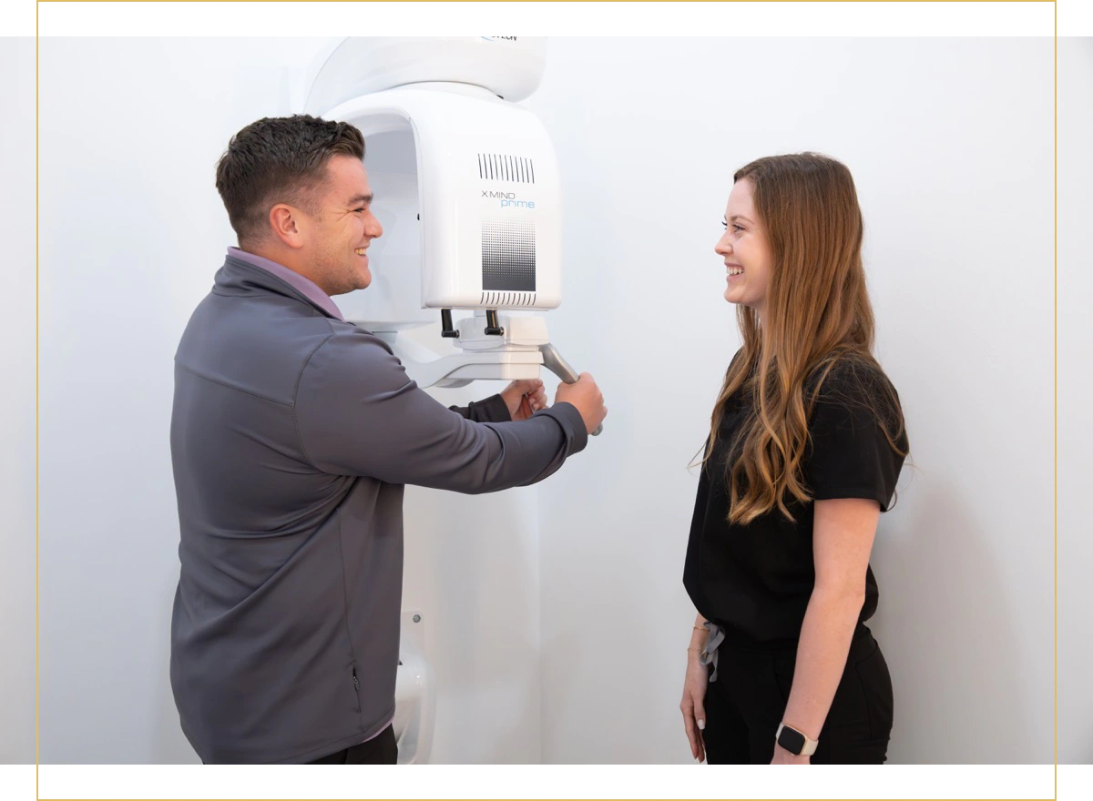 Patient with hygienist