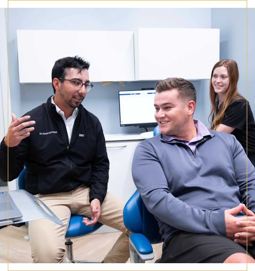 Dr. Kerns with patient